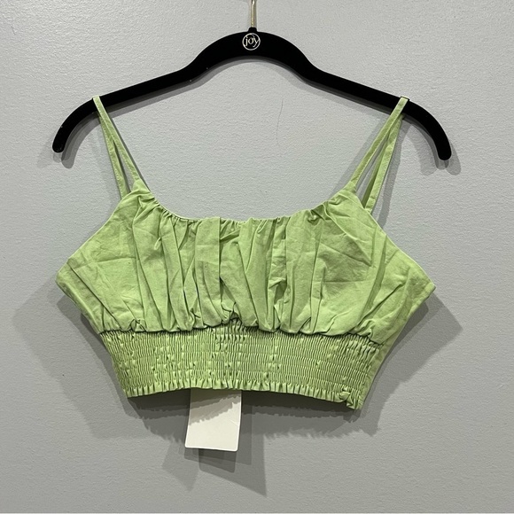 Nickilam light green ladies crop top size small New‎ with tags - Picture 1 of 3